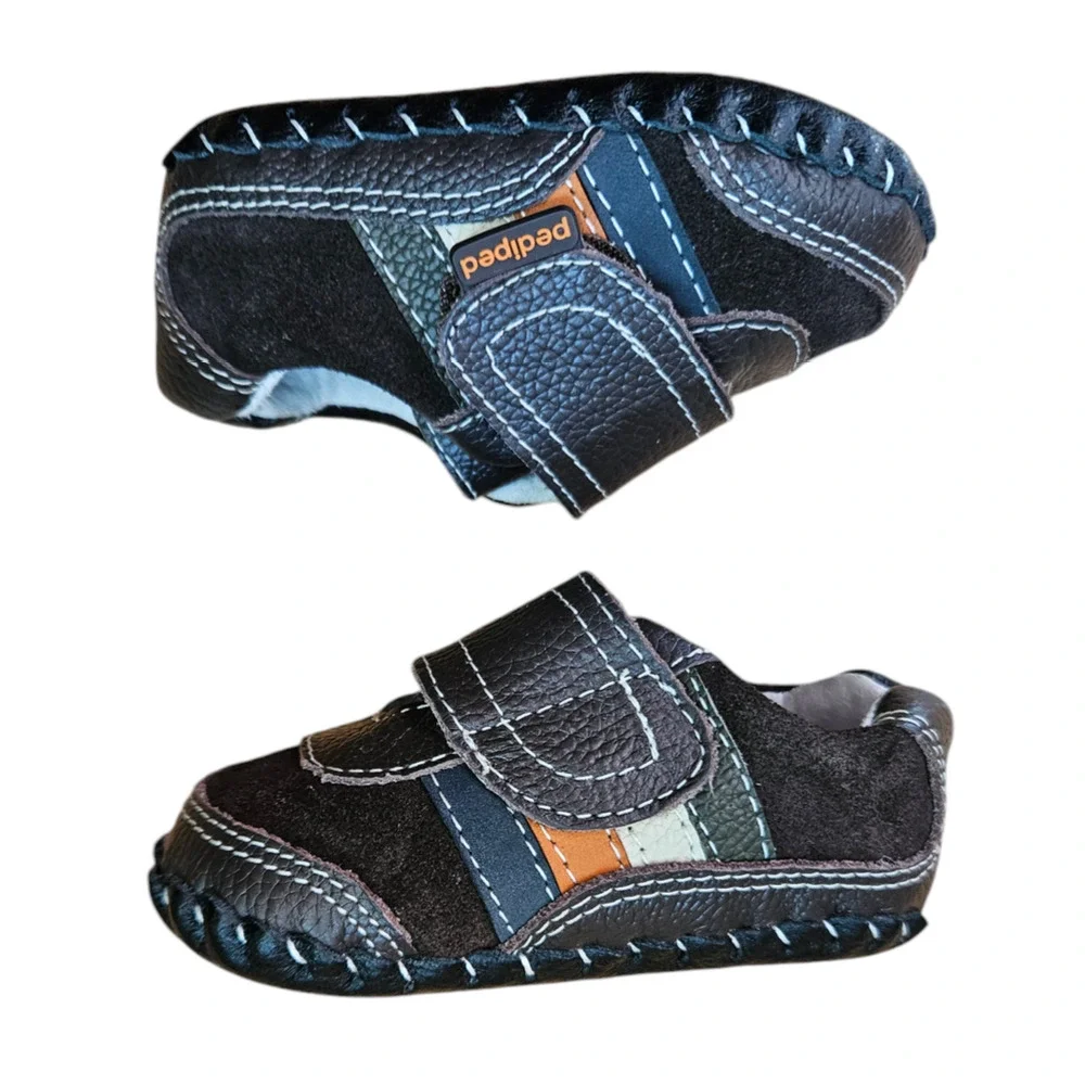 Pediped Originals Leather Christopher Sneakers Infant Size 0-6 Months - Picture 6 of 9